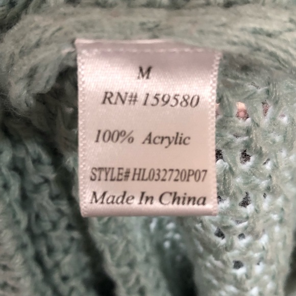 Pink Lily Knit Sweater in Sage - Picture 5 of 6